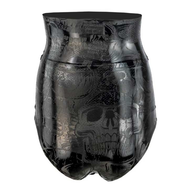 High Waist Slip Skull Latex Laser Edition